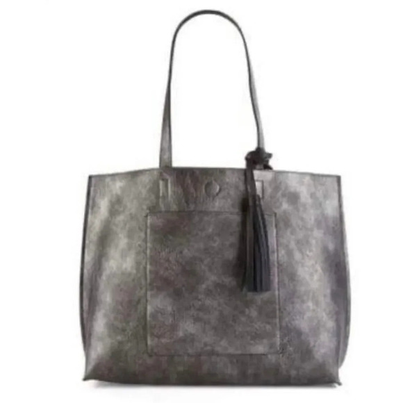 Handbags - Reversible Two-in-One Tote with Pouch
